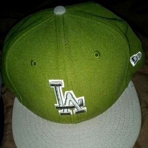 New Era Los Angeles MLB Green and Grey Two toned Fitted hat
